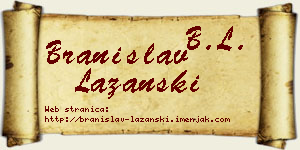 Branislav Lazanski vizit kartica